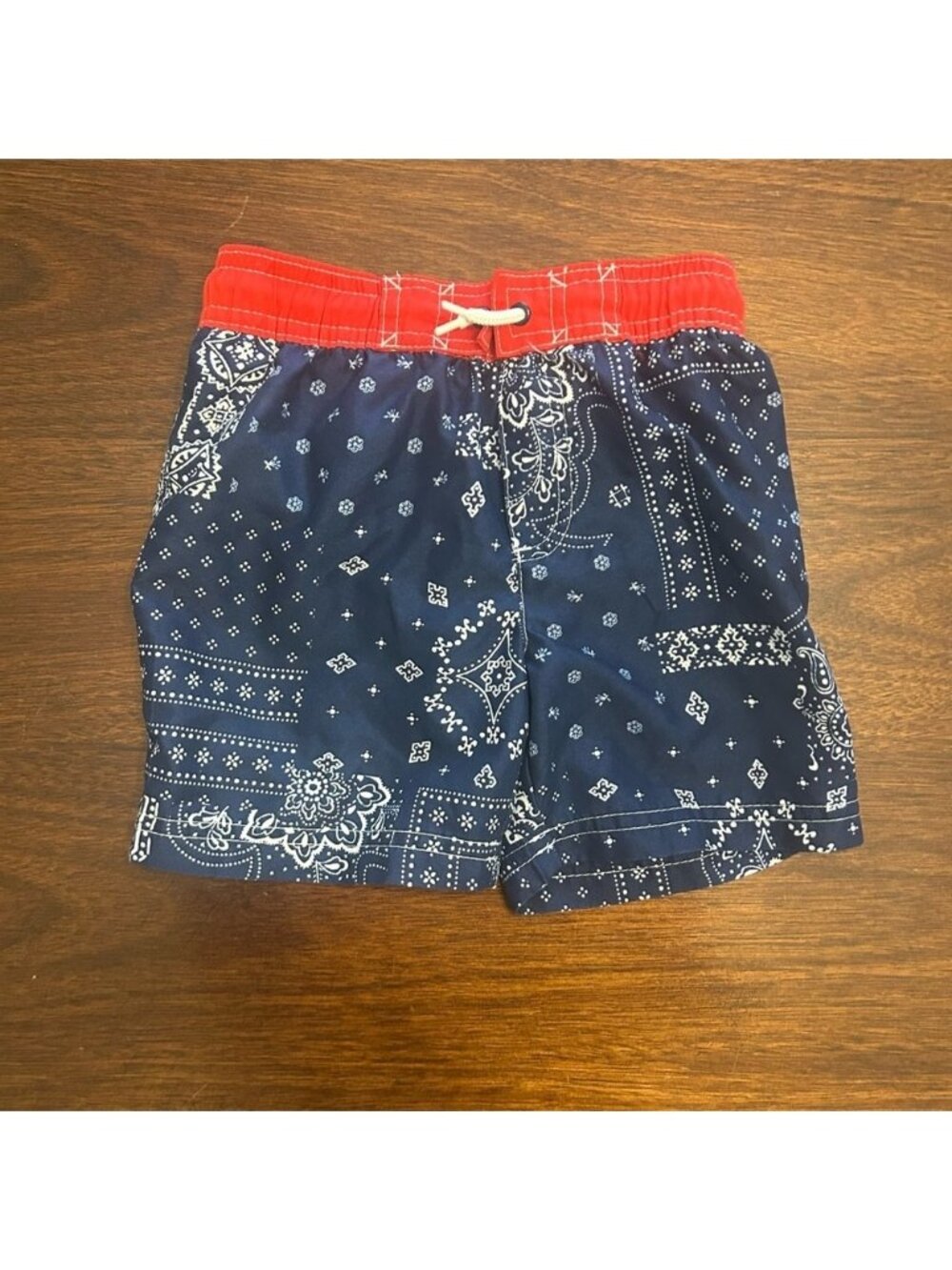 OshKosh B'gosh Red and Navy Boys' Swim Shorts